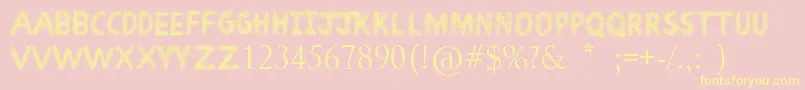 ScribbleFun Font – Yellow Fonts on Pink Background