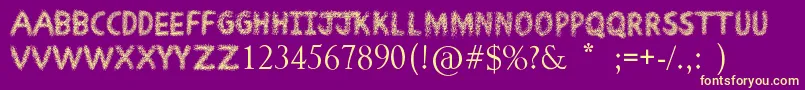ScribbleFun Font – Yellow Fonts on Purple Background