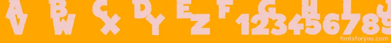 SnakeInTheBoot Font – Pink Fonts on Orange Background