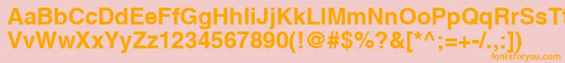 A1010helvetikaBold Font – Orange Fonts on Pink Background