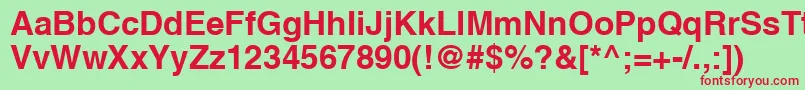 A1010helvetikaBold Font – Red Fonts on Green Background