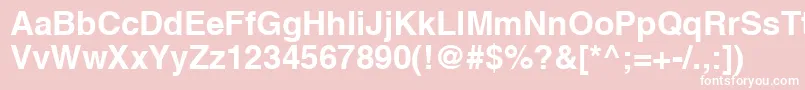 A1010helvetikaBold Font – White Fonts on Pink Background