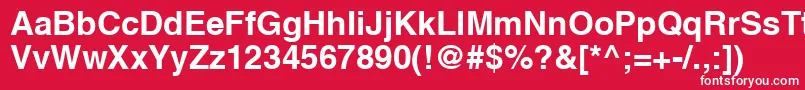 A1010helvetikaBold Font – White Fonts on Red Background