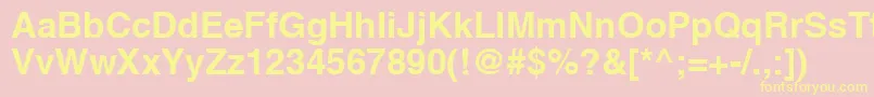 A1010helvetikaBold Font – Yellow Fonts on Pink Background