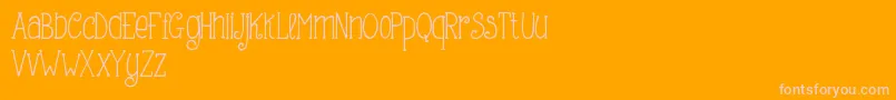 MakingLetteringTallDemo-Schriftart – Rosa Schriften auf orangefarbenem Hintergrund