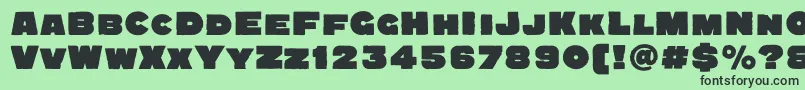 Quadratgroteskblackc Font – Black Fonts on Green Background