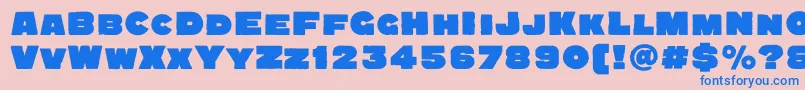 Quadratgroteskblackc Font – Blue Fonts on Pink Background