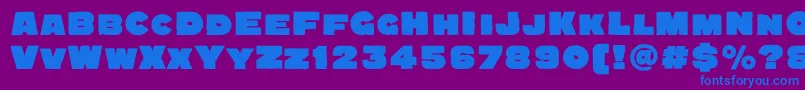 Quadratgroteskblackc Font – Blue Fonts on Purple Background