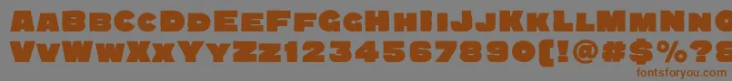 Quadratgroteskblackc Font – Brown Fonts on Gray Background