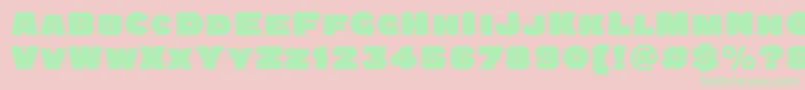 Quadratgroteskblackc Font – Green Fonts on Pink Background