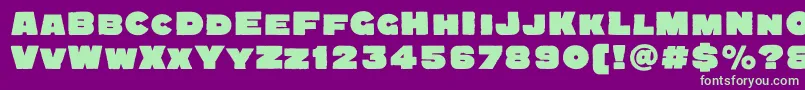 Quadratgroteskblackc Font – Green Fonts on Purple Background