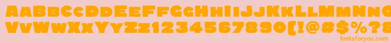 Quadratgroteskblackc Font – Orange Fonts on Pink Background