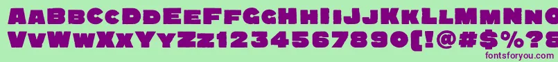 Quadratgroteskblackc Font – Purple Fonts on Green Background