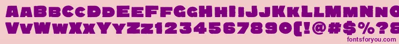 Quadratgroteskblackc Font – Purple Fonts on Pink Background