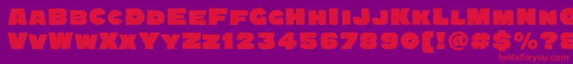 Quadratgroteskblackc Font – Red Fonts on Purple Background