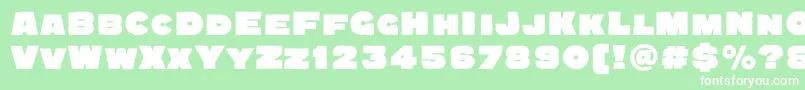 Police Quadratgroteskblackc – polices blanches sur fond vert