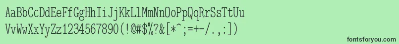Lmmonoltcond10Regular Font – Black Fonts on Green Background
