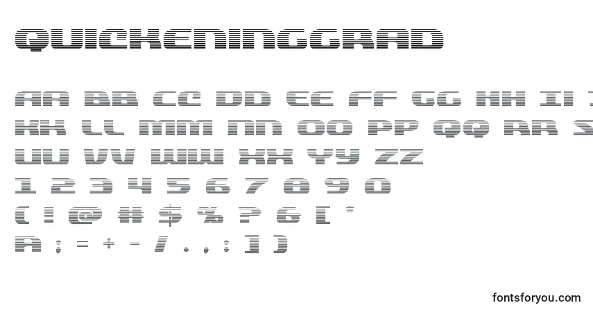 Quickeninggradフォント–アルファベット、数字、特殊文字