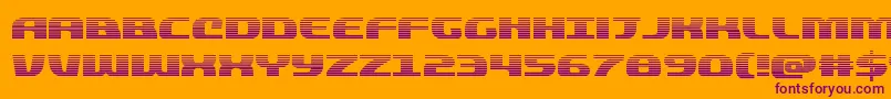 Quickeninggrad Font – Purple Fonts on Orange Background