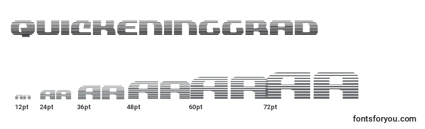 Quickeninggrad Font Sizes