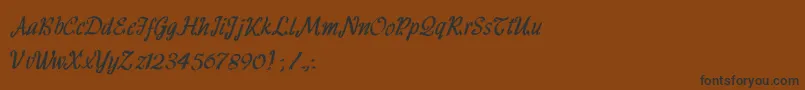 HffRibbon Font – Black Fonts on Brown Background