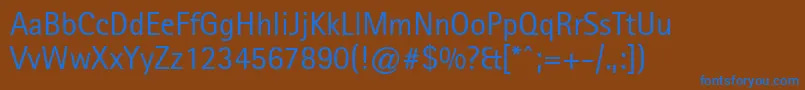 LibreSansSerifSsi Font – Blue Fonts on Brown Background