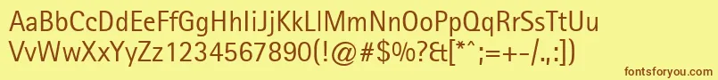 LibreSansSerifSsi Font – Brown Fonts on Yellow Background