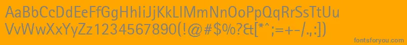 LibreSansSerifSsi Font – Gray Fonts on Orange Background