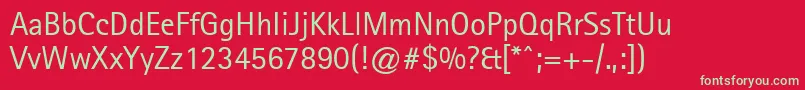 LibreSansSerifSsi Font – Green Fonts on Red Background