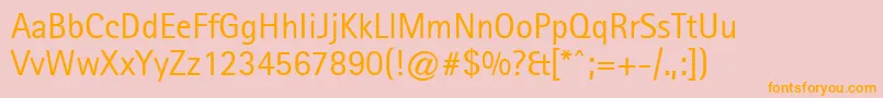 LibreSansSerifSsi Font – Orange Fonts on Pink Background