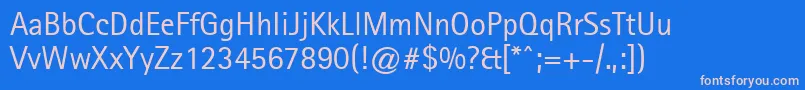 LibreSansSerifSsi Font – Pink Fonts on Blue Background