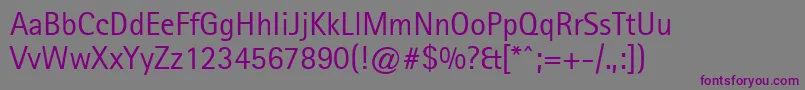 LibreSansSerifSsi Font – Purple Fonts on Gray Background