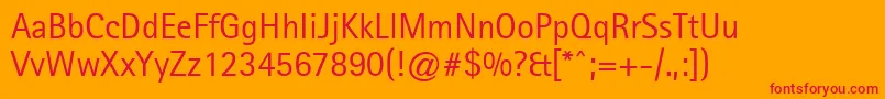 LibreSansSerifSsi Font – Red Fonts on Orange Background