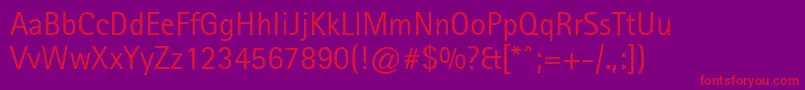 LibreSansSerifSsi Font – Red Fonts on Purple Background