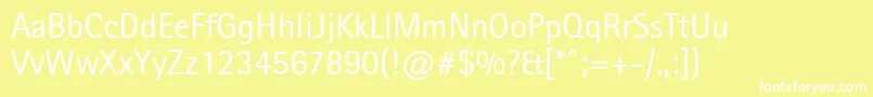 LibreSansSerifSsi Font – White Fonts on Yellow Background