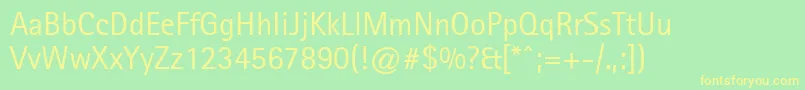 LibreSansSerifSsi Font – Yellow Fonts on Green Background
