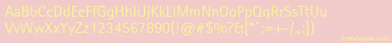 LibreSansSerifSsi Font – Yellow Fonts on Pink Background