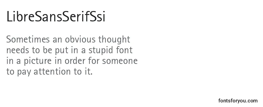 Review of the LibreSansSerifSsi Font