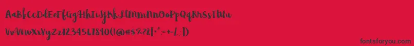 BmdAvocadoLime Font – Black Fonts on Red Background