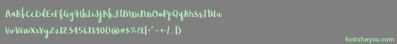 Шрифт BmdAvocadoLime – зелёные шрифты на сером фоне