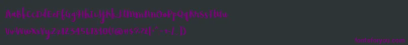 フォントBmdAvocadoLime – 黒い背景に紫のフォント