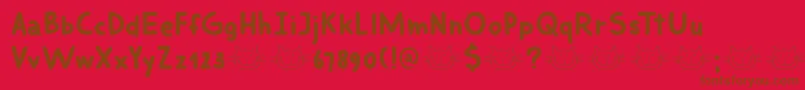 Police DkSmilingCat – polices brunes sur fond rouge