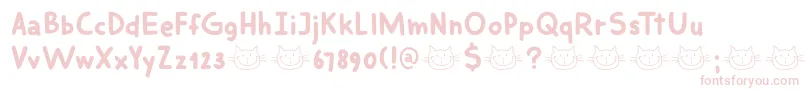 DkSmilingCat Font – Pink Fonts on White Background