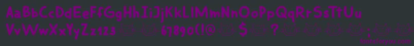 Шрифт DkSmilingCat – фиолетовые шрифты на чёрном фоне