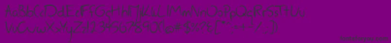 AfeJenBold-Schriftart – Schwarze Schriften auf violettem Hintergrund