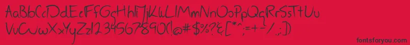 AfeJenBold Font – Black Fonts on Red Background