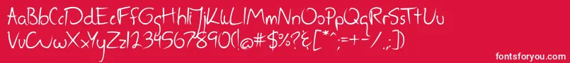 AfeJenBold Font – White Fonts on Red Background