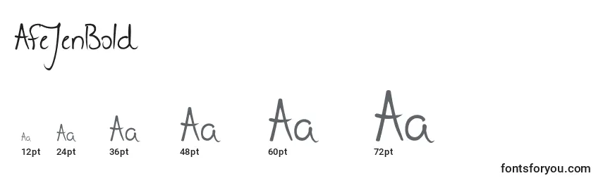 AfeJenBold Font Sizes