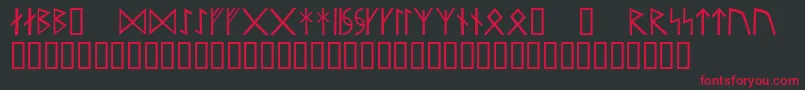 Runar Font – Red Fonts on Black Background