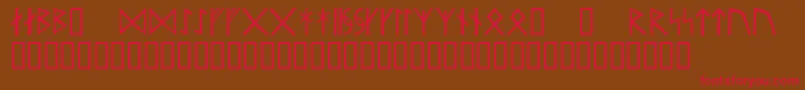 Runar Font – Red Fonts on Brown Background